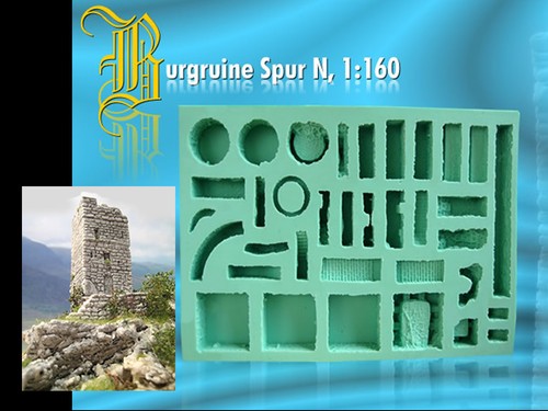 Silikonform spur burgruine - spur, n,