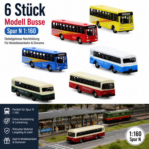 6stk modellbusse spur - modellbusse,